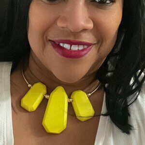 Statement Fashion Necklace in Yellow